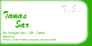 tamas sar business card